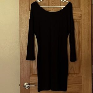 NWOT Loft Black Knee Length Dress Size Small